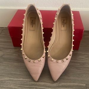 Valentino studded leather flats